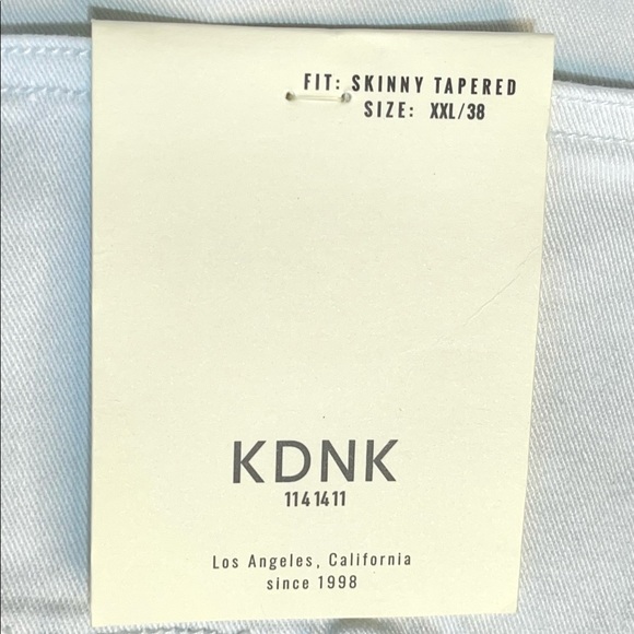 KDNK White Side Stripe Distressed Jeans - Picture 10 of 12